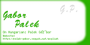 gabor palek business card